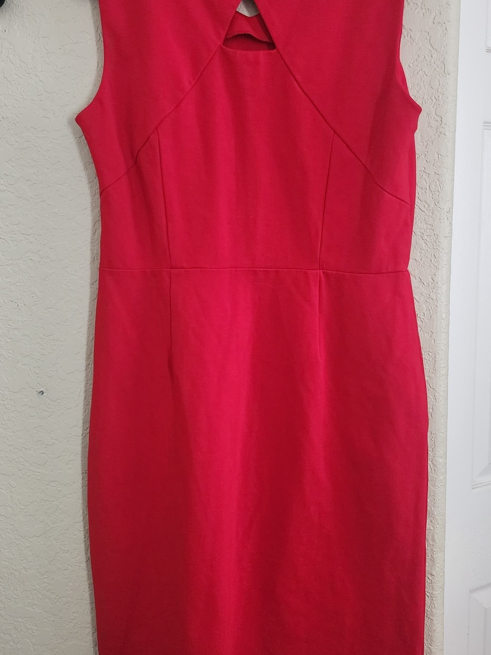 Jessica Simpson Red Sleeveless Midi Sheath Dress